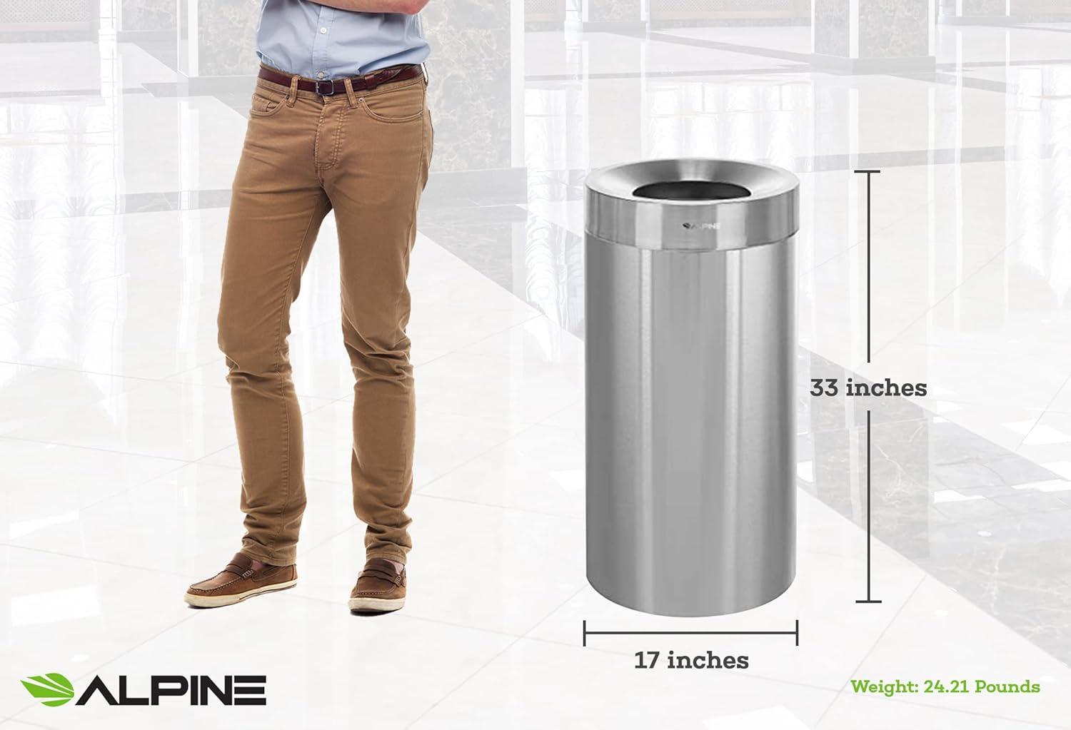 Stainless Steel 27 Gallon Trash Can