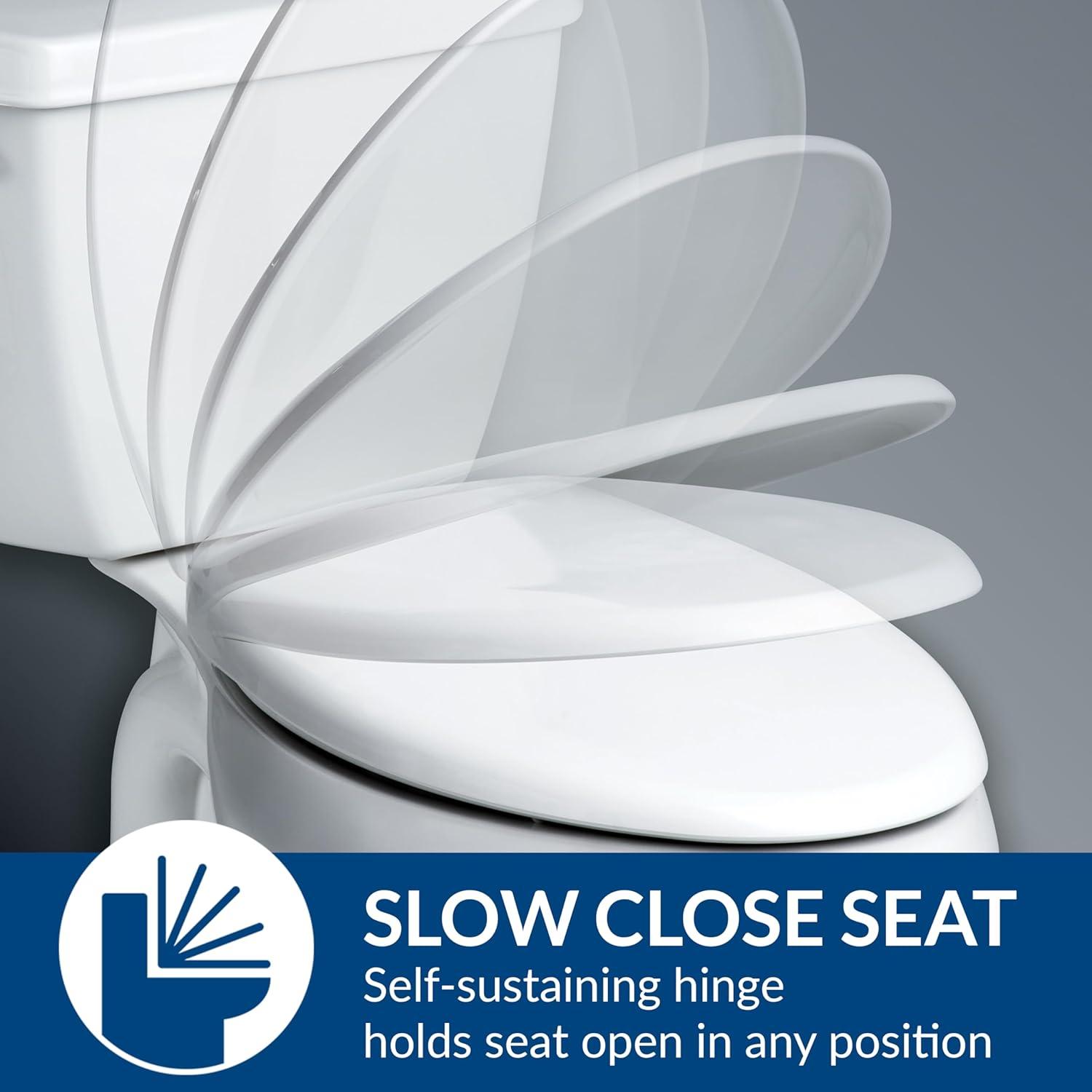 Bemis  Toilet Seat,Elongated Bowl,Open Front 1655SSCT