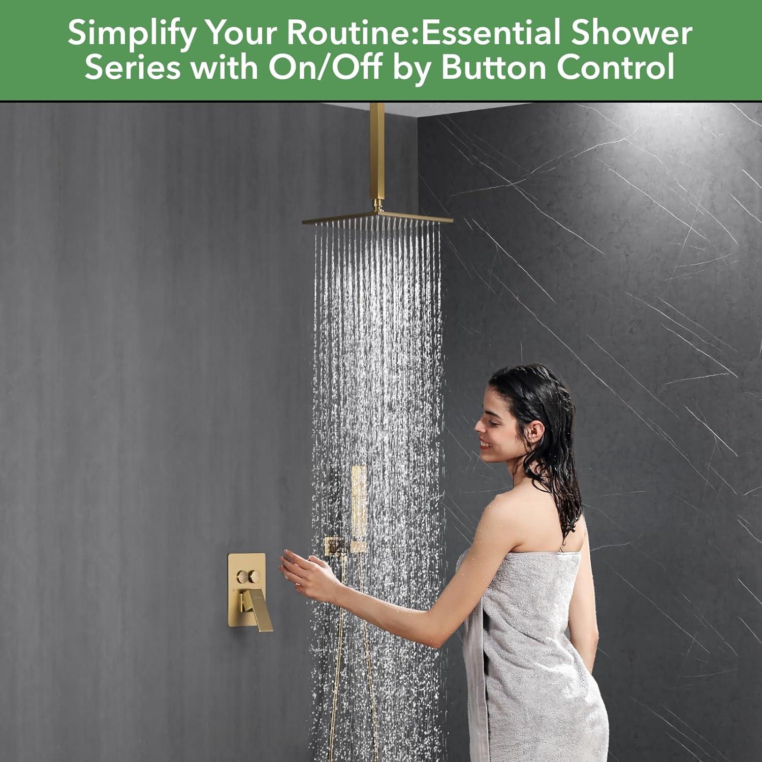 VANFOXLE Dual Function All-In-One Kit with Rough in-Valve 10 inches A2 MB