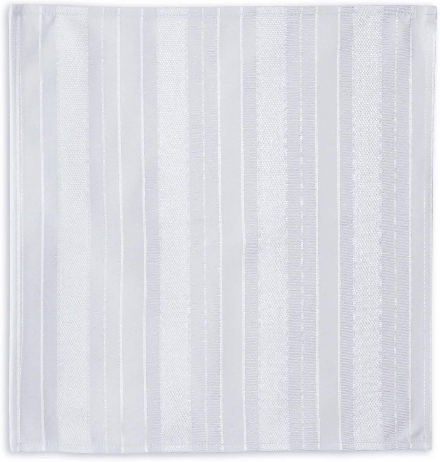 Elrene Denley Stripe Jacquard Stain Resistant Napkin Set of 4 - 17" x 17" - Elrene Home Fashions