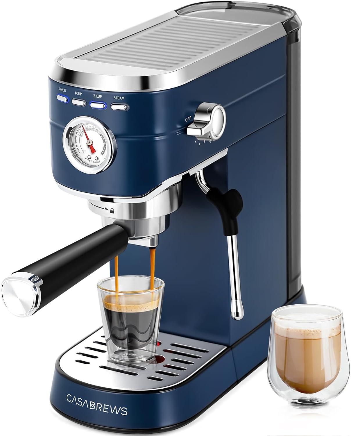 CASABREWS Espresso Machine 20 Bar with Steam Milk Frothing Machine