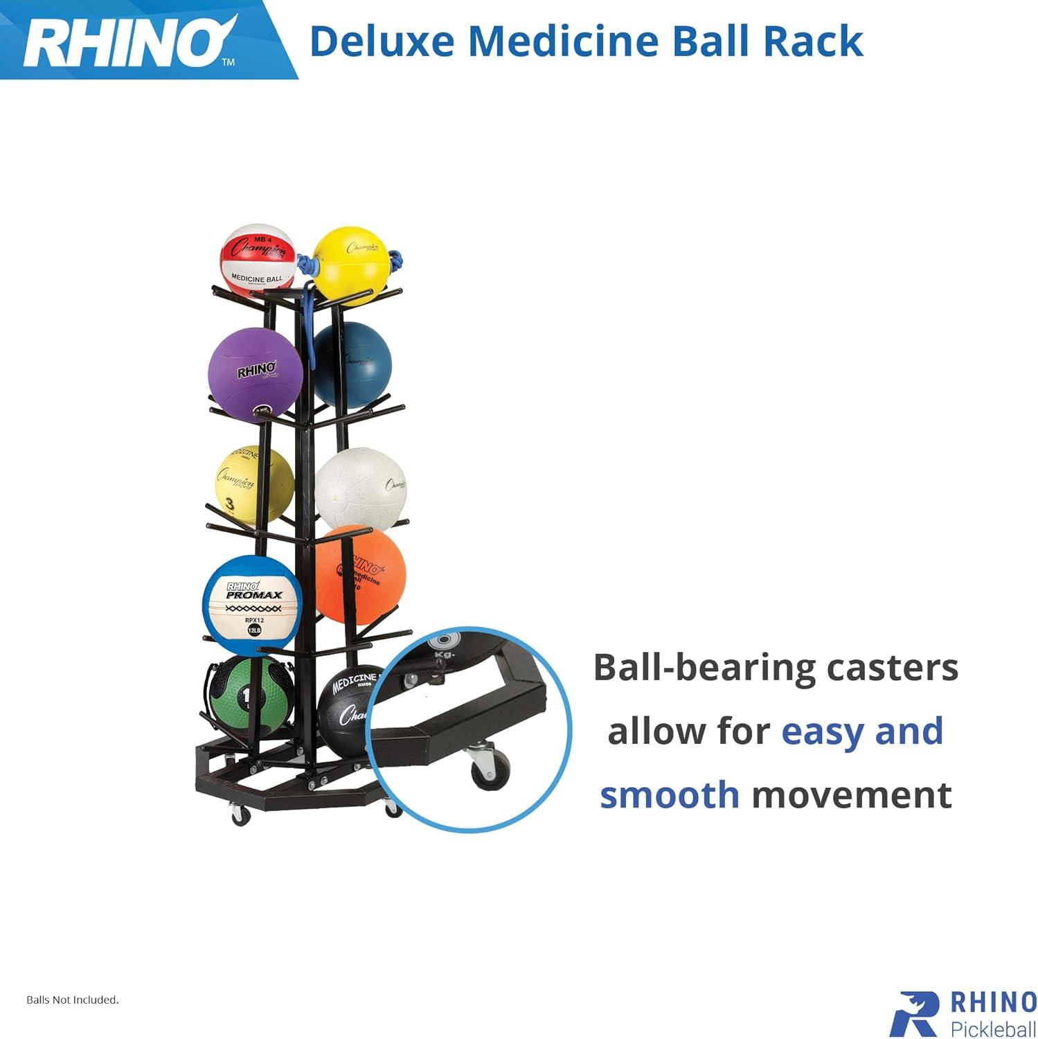 Champion Sports Deluxe Medicine Ball Rack