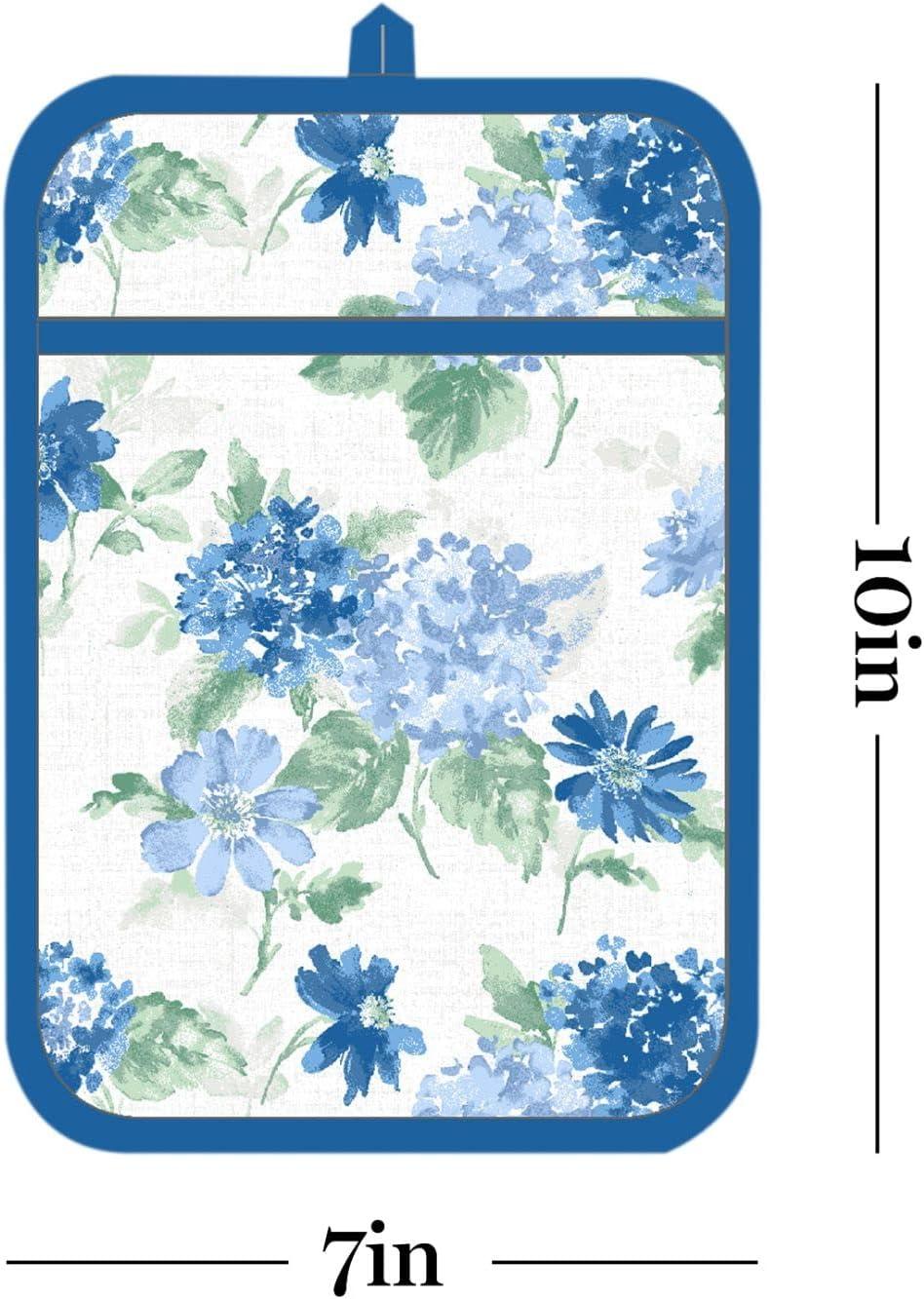 Martha Stewart Amber Floral Oven Mitt & Pot Holder Set 2-Pack