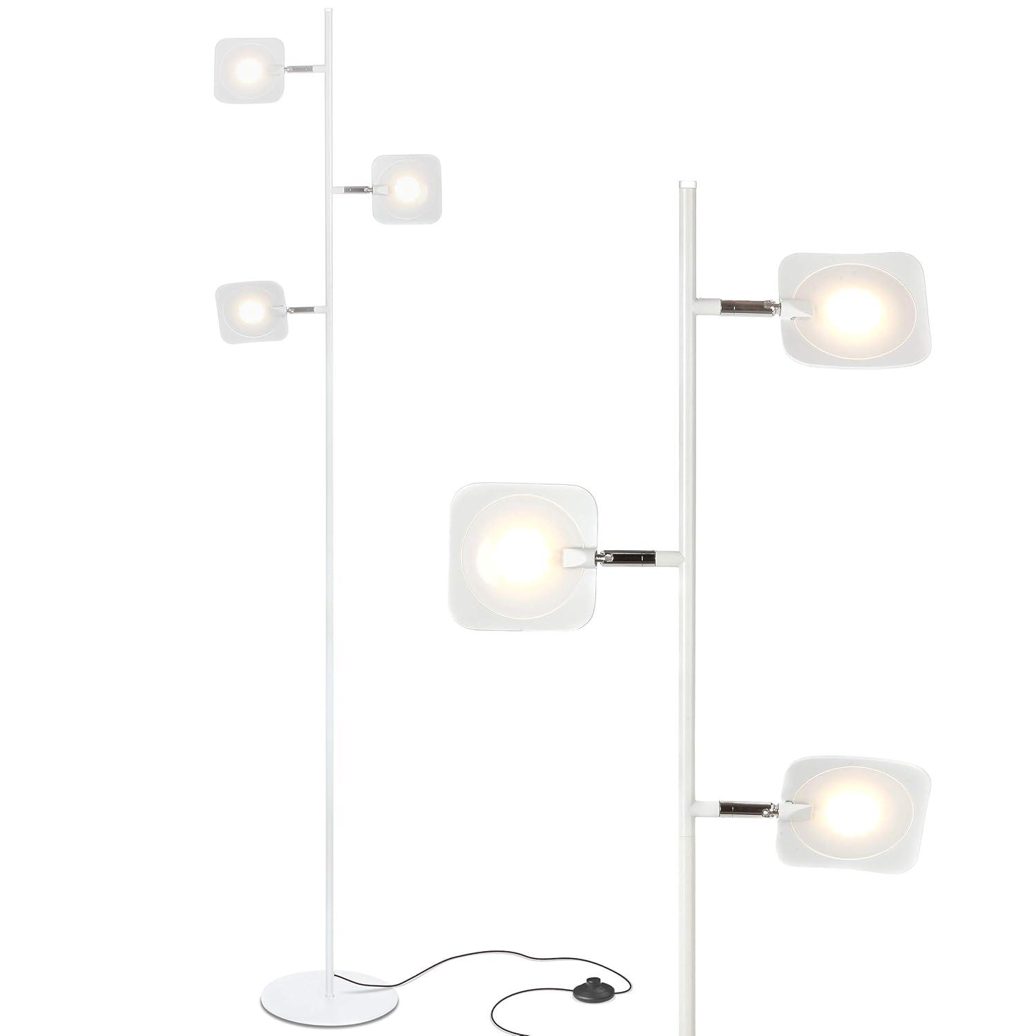 Brightech Tree Modern Dimmable (Includes LED Light Bulb) Tree Floor Lamp Matte White