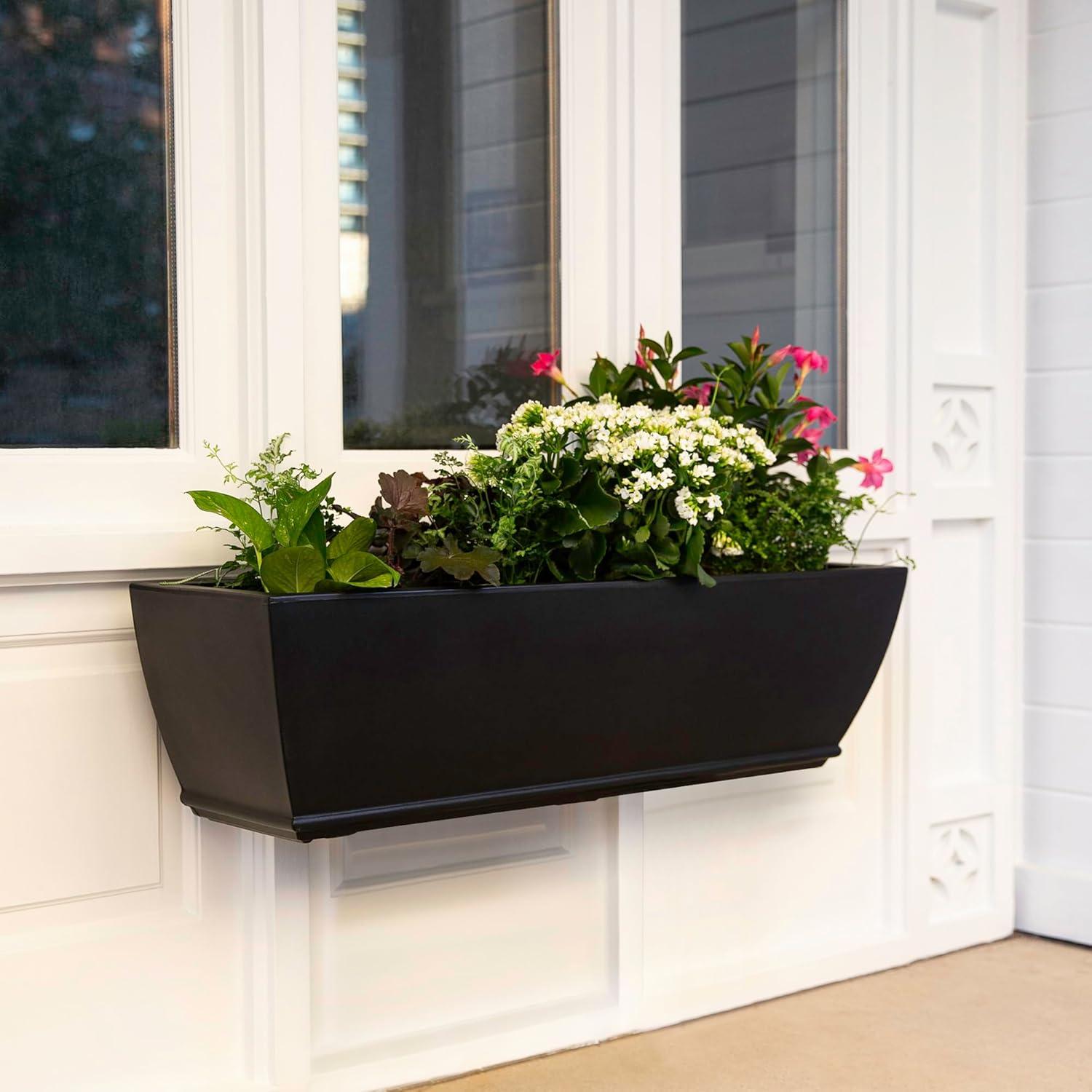 Acadia 3ft Window Box - Black