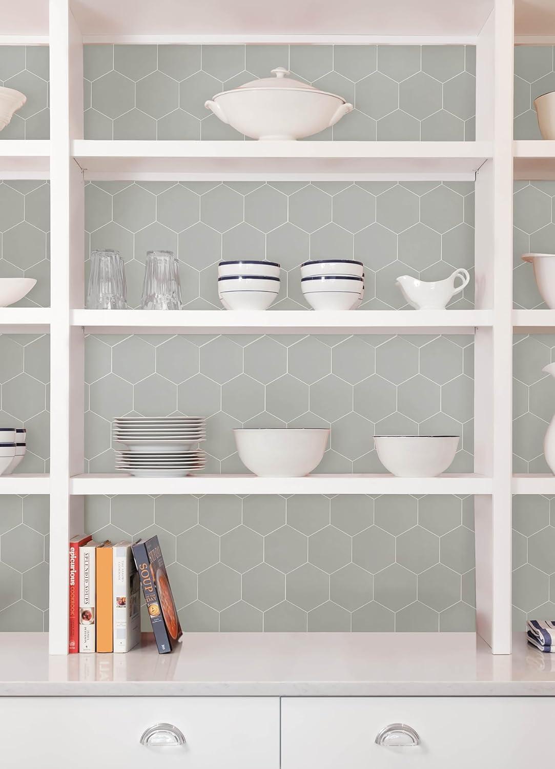 WallPops! Hexagon Peel and Stick Luxury Wall Tiles