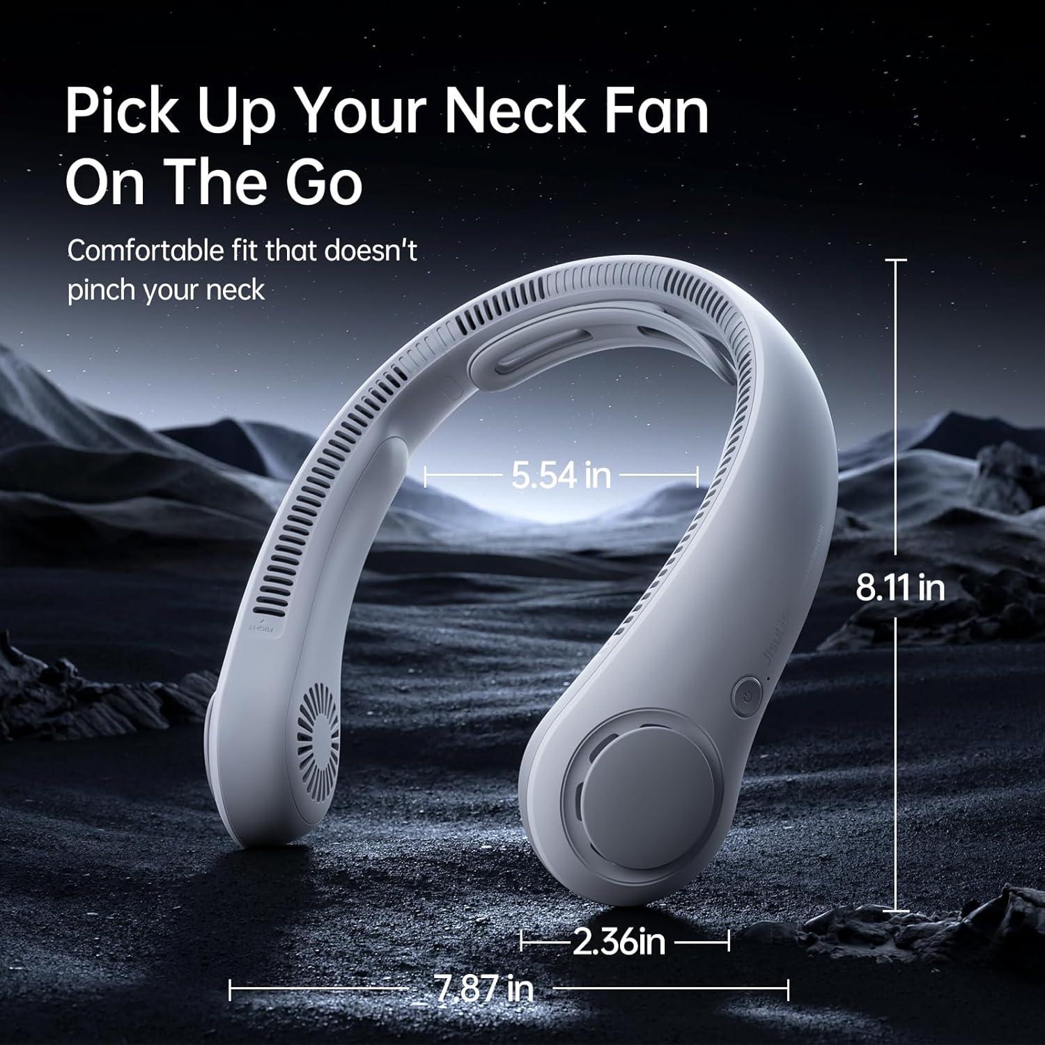 JISULIFE Portable Neck Fan Gray