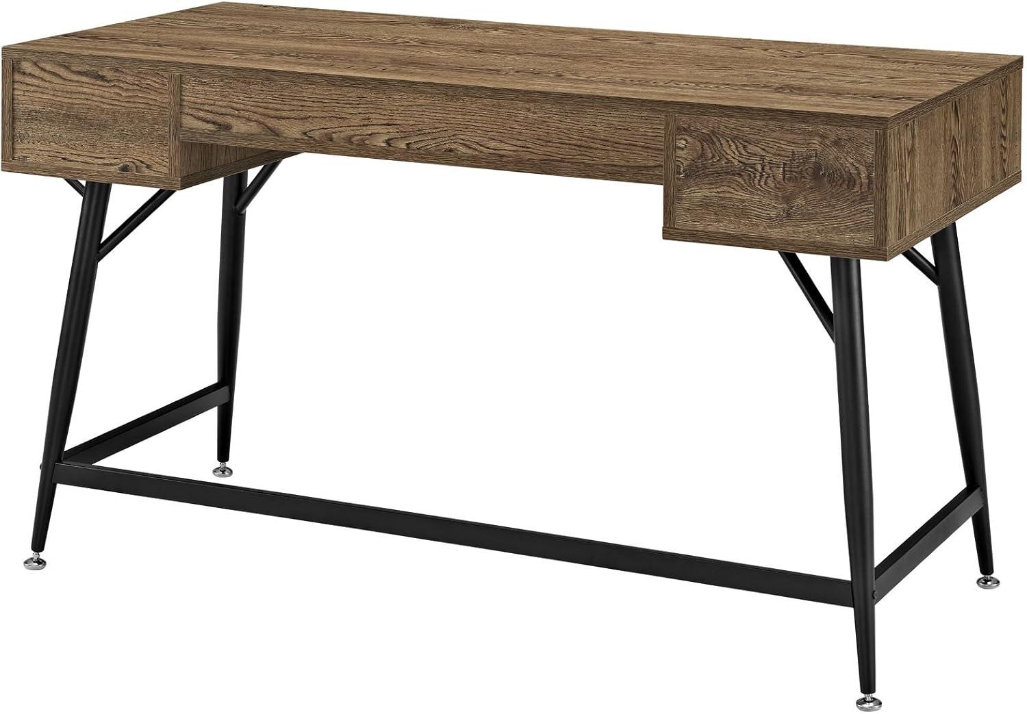 Modway Surplus Modern Wood & Steel Office Desk in Walnut/Black