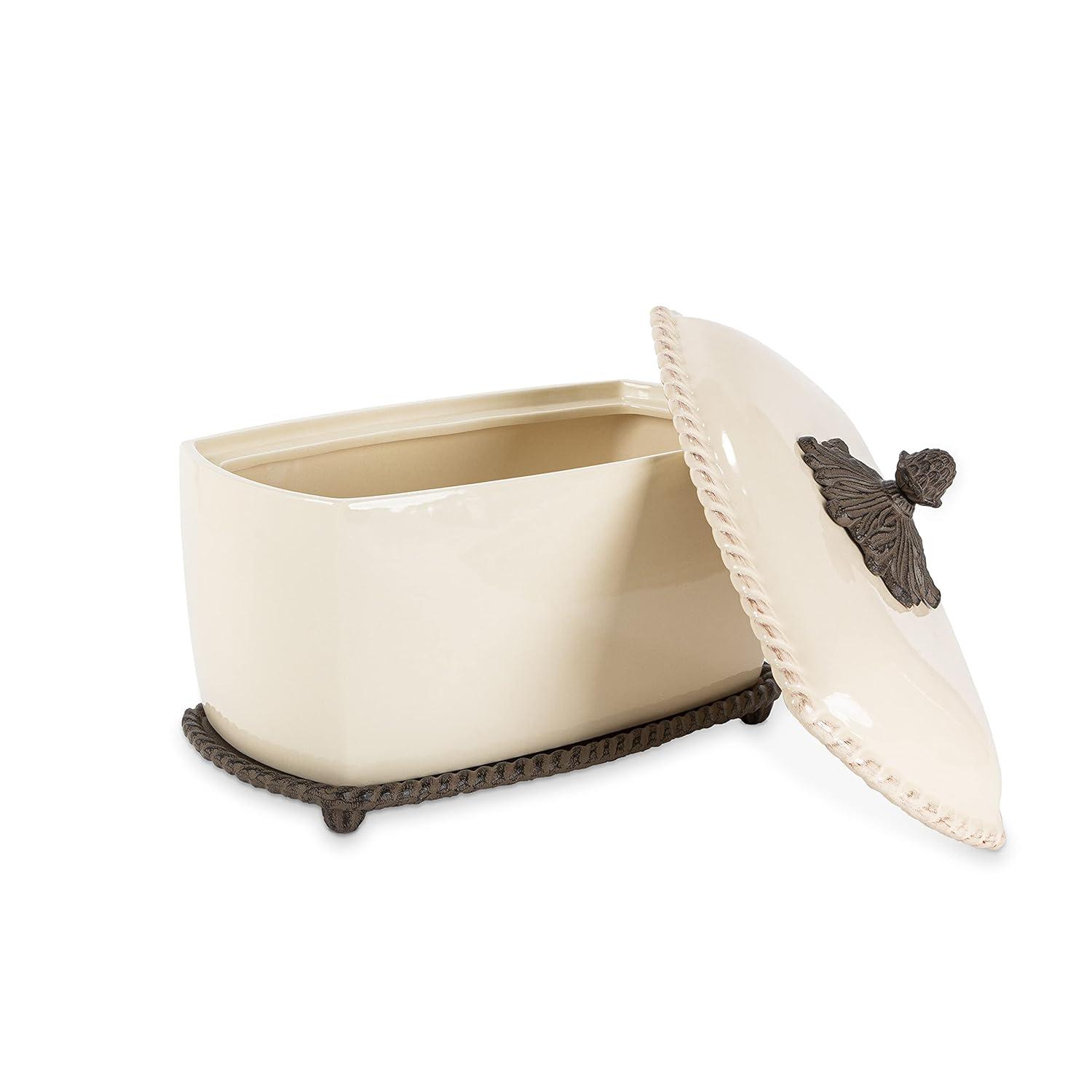 Park Hill Collection Park Hill Collection Acanthus Stoneware Bread Box