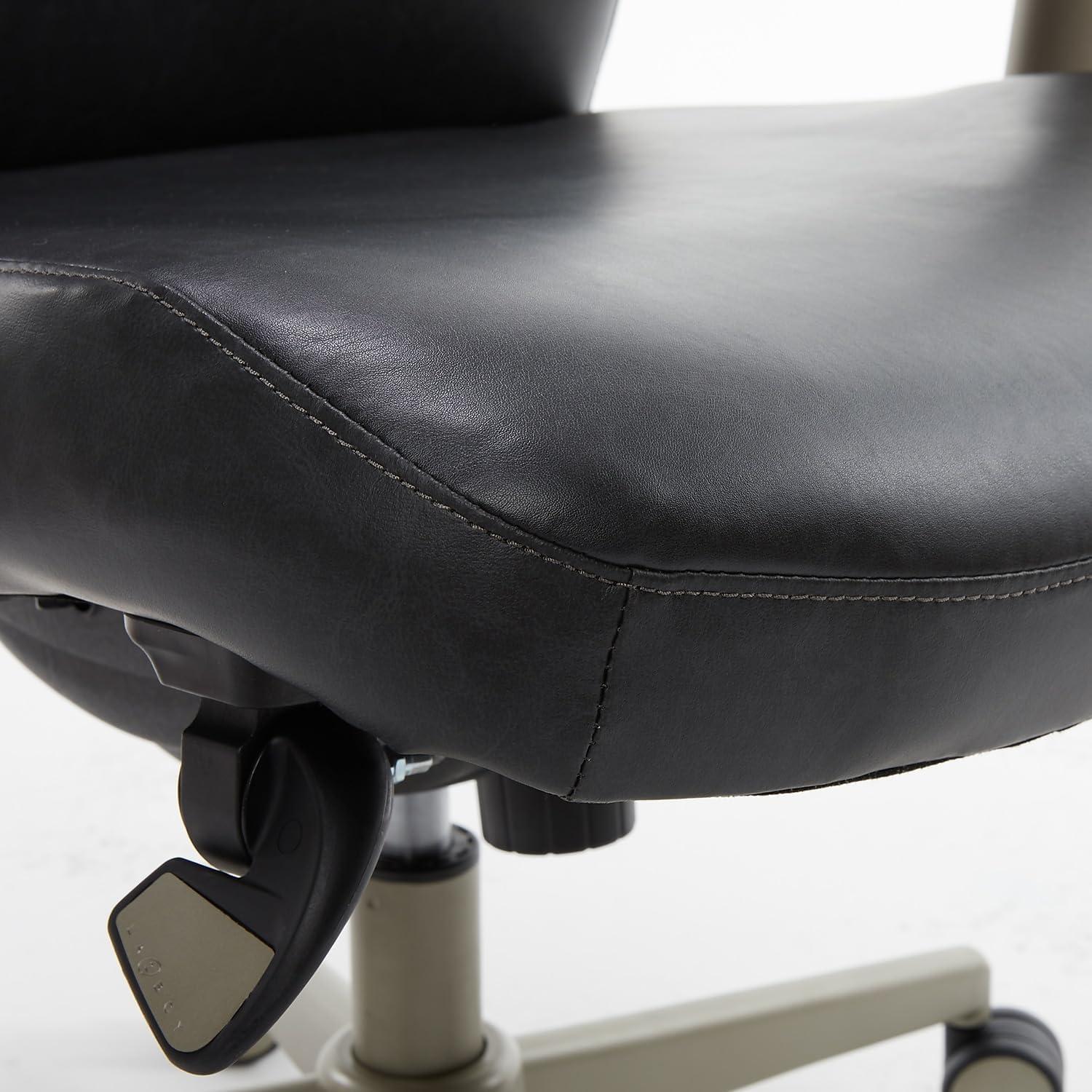 LZB Modern Baylor Executive Office Chair Black - La-Z-Boy: Ergonomic, Adjustable Arms, Cushioned