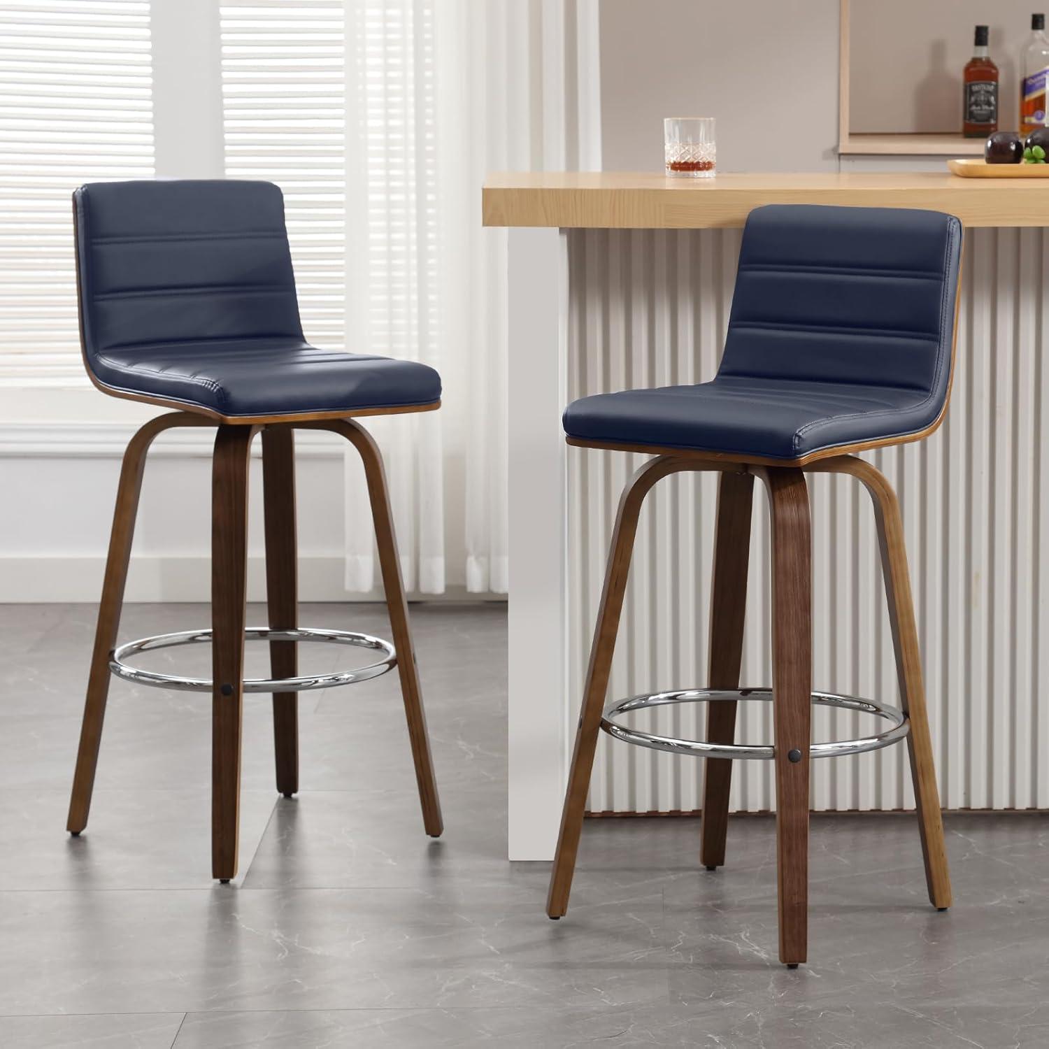 Corrigan Studio® Upholstered Swivel Stool (Set of 2)