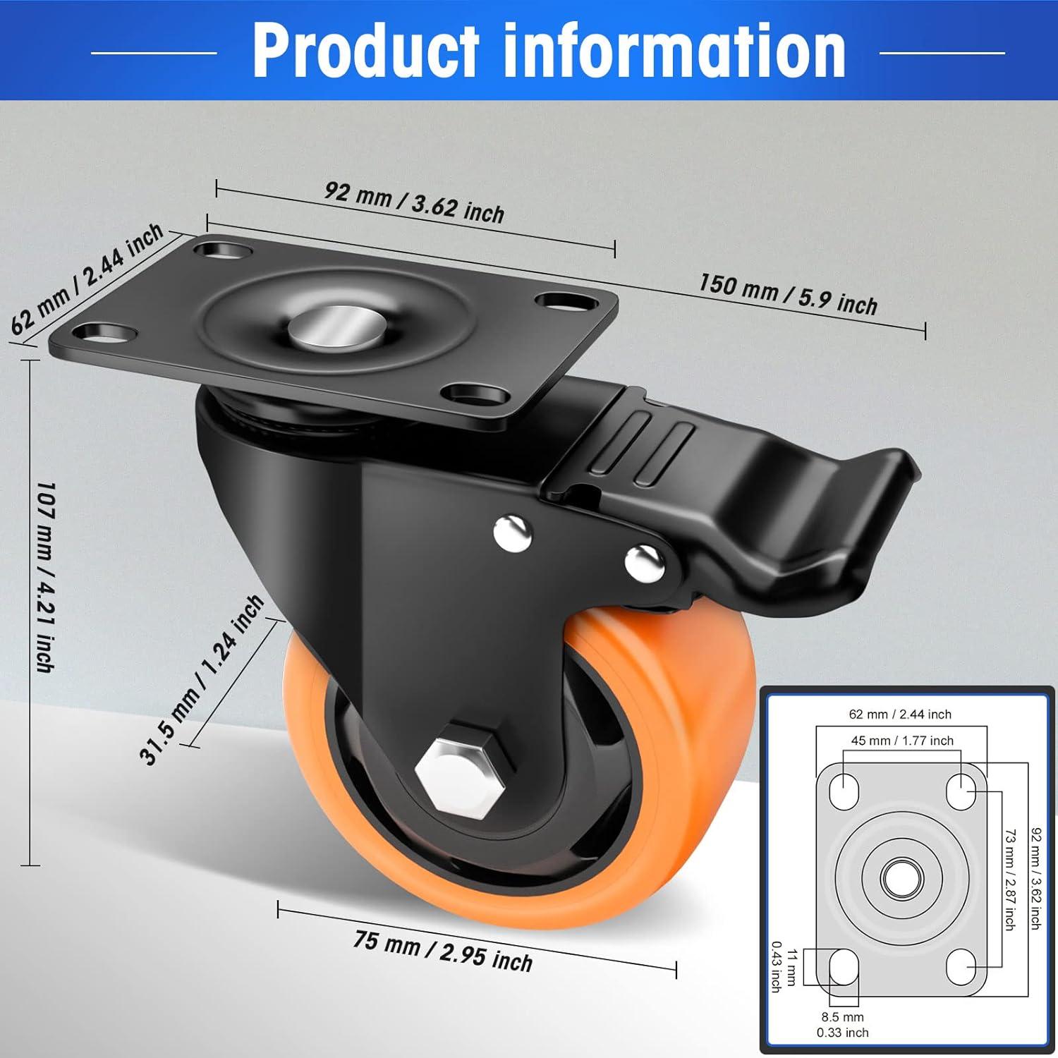 Swivel Plate Casters