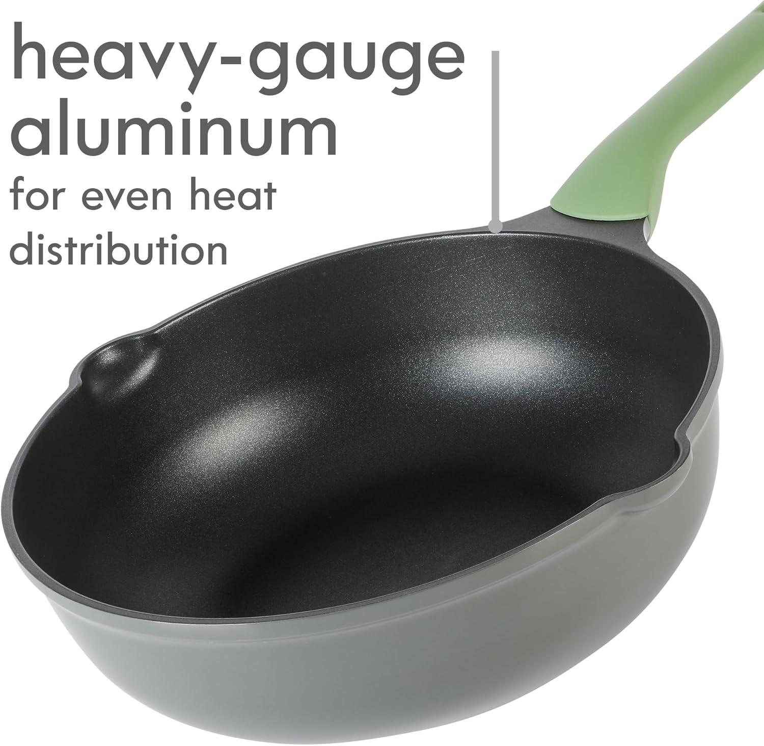 Kenmore Theodore 6 Quarts Non-Stick Aluminum Saute Pan with Lid