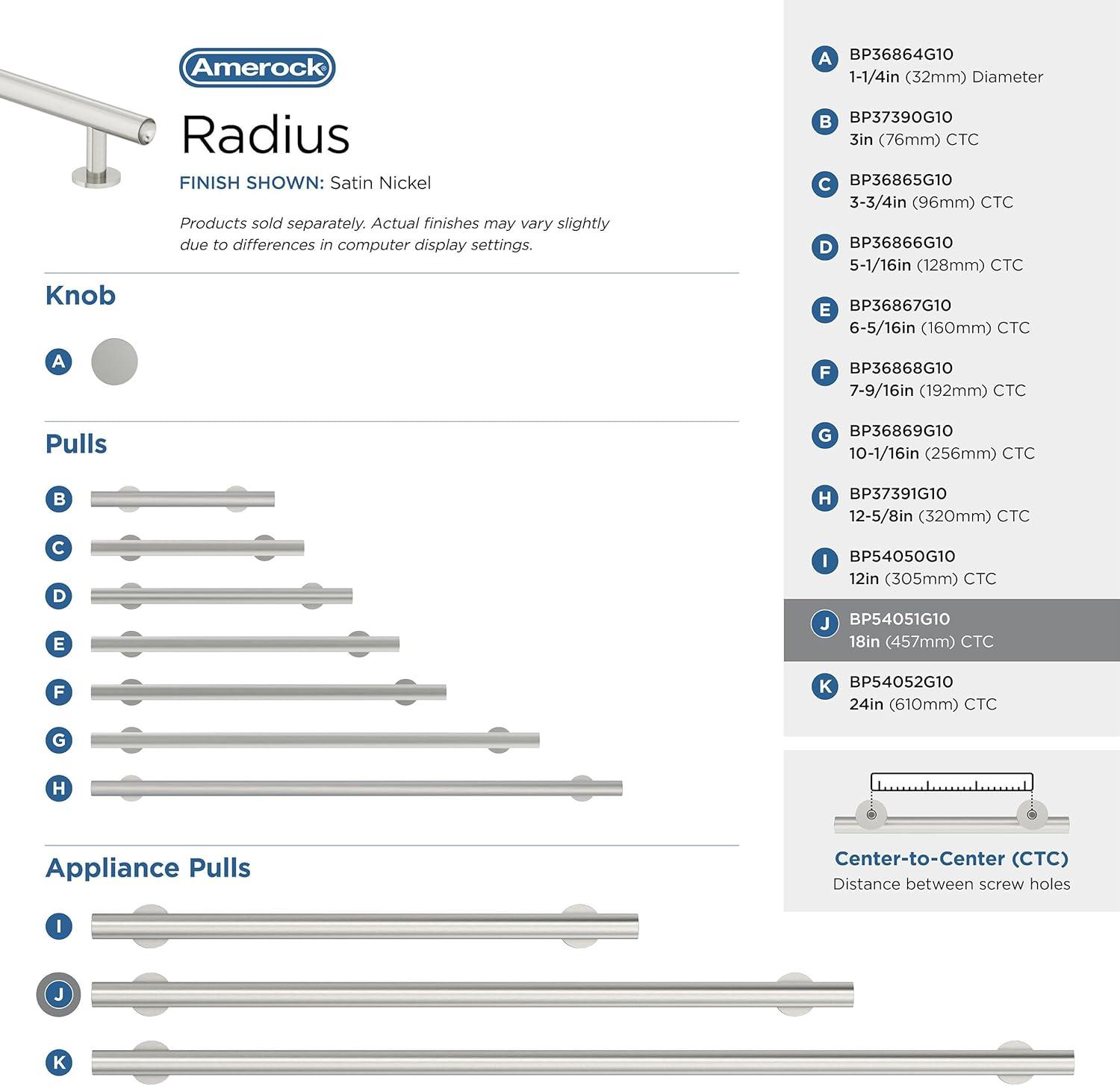 Amerock Radius Appliance Pull