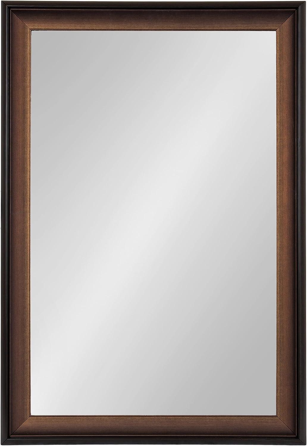 20"x30" Gotley Rectangle Wall Mirror Bronze - Kate & Laurel All Things Decor: Transitional Style, No Assembly, Plastic Frame