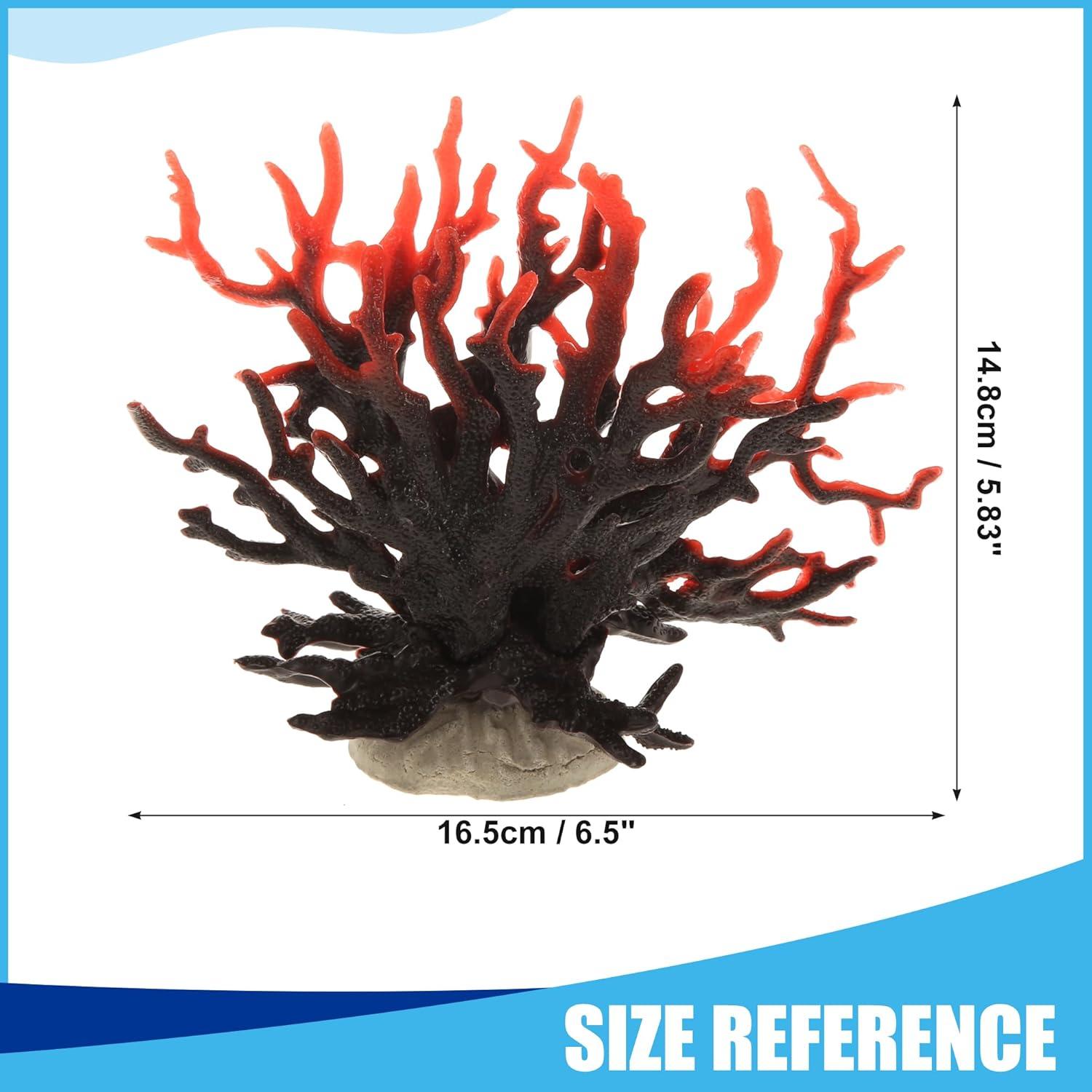 Unique Bargains Colorful Coral Reef Decor Mini Faux Coral Decor for Aquarium Decorations 6.5"x5.83" 1 Pcs White