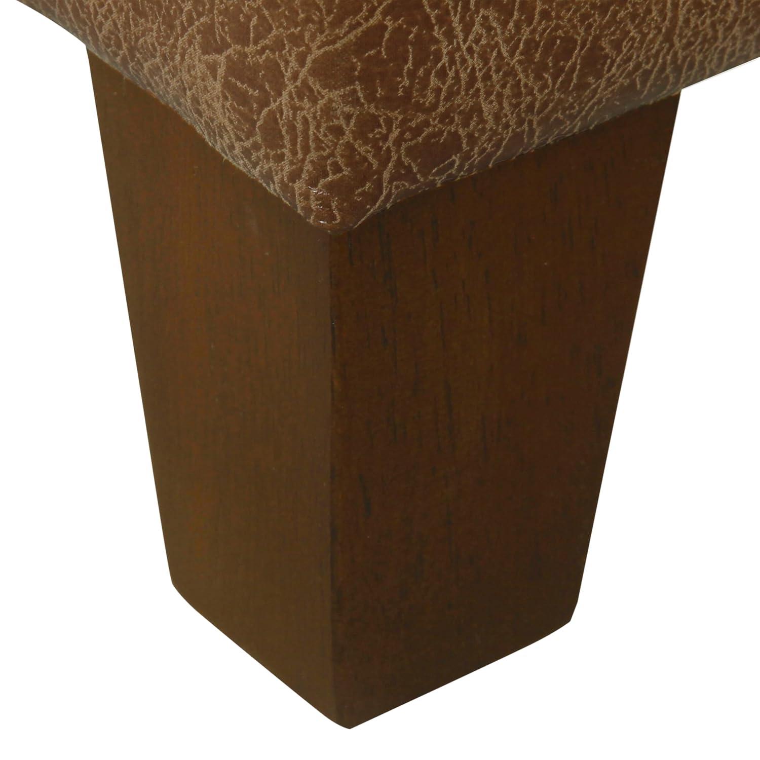Luxury Large Square Storage Ottoman Distressed Brown - HomePop: Upholstered, Modern Style, 250lb Capacity
