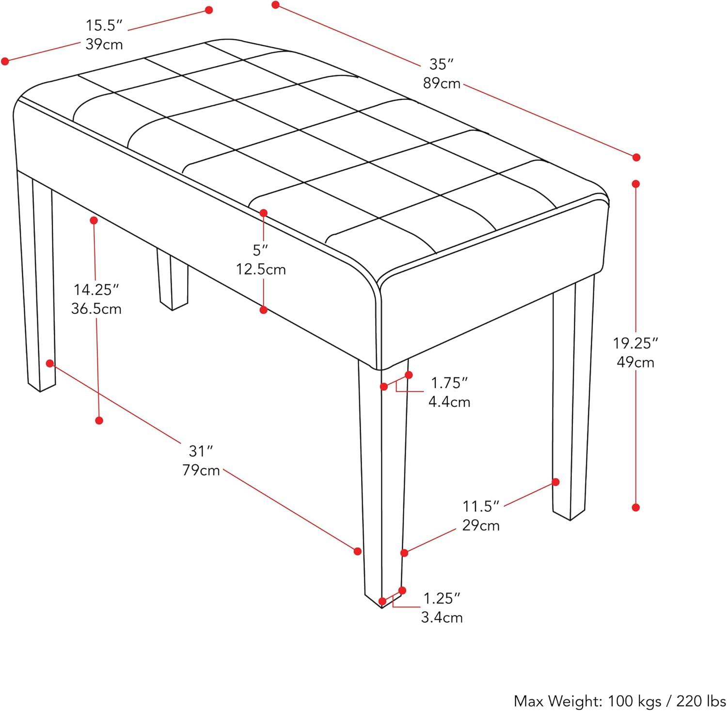 California 24 Panel Bench - CorLiving