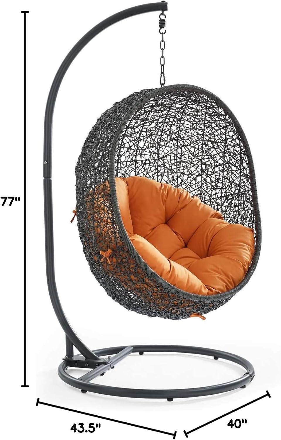 Modway Hide Outdoor Patio Swing Chair With Stand