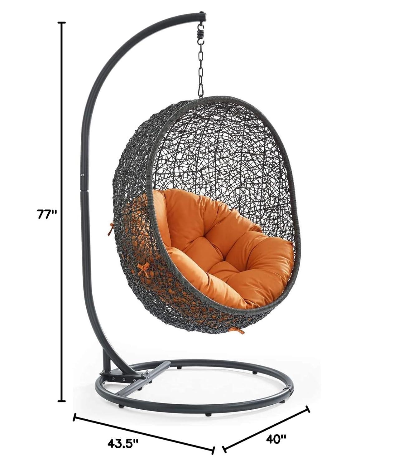 Modway Hide Outdoor Patio Swing Chair With Stand