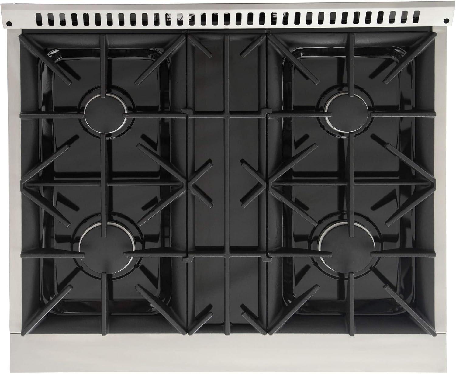 30 in. 4.2 cu. ft. Natural Gas Range with Convection Oven in Cement Gray