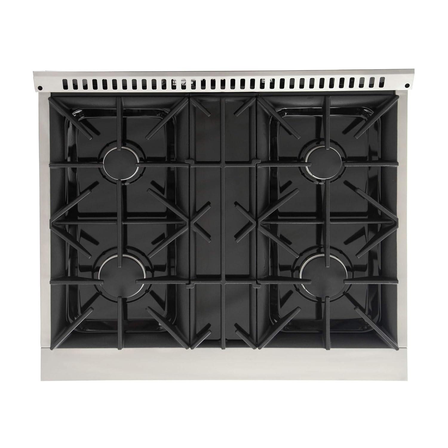 30 in. 4.2 cu. ft. Natural Gas Range with Convection Oven in Cement Gray