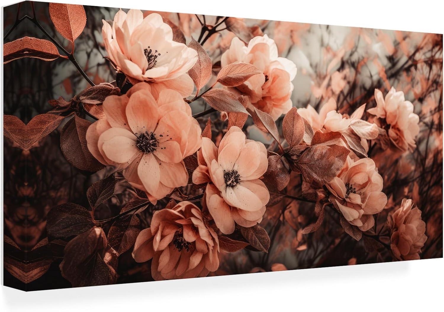 Treechild 'Coral Wild Peony' Canvas Art