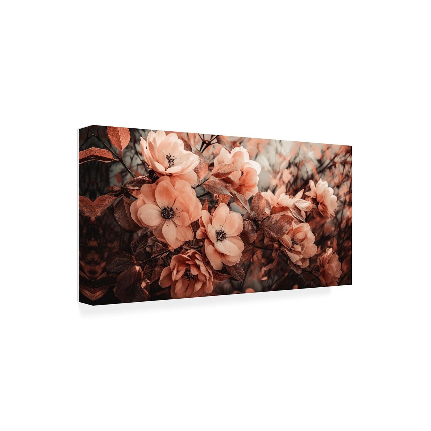 Treechild 'Coral Wild Peony' Canvas Art