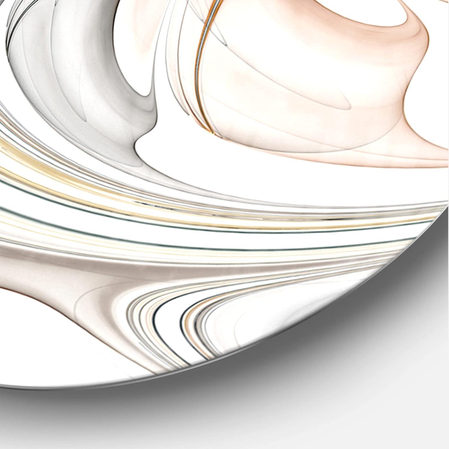 Designart 'White Stained Glass Floral Art ' Modern wall clock