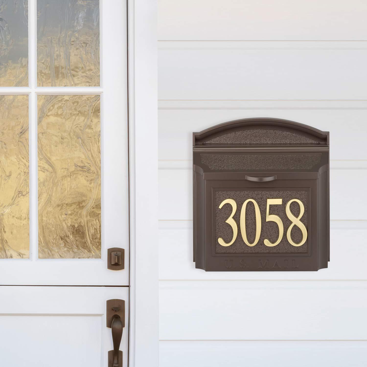 Satin Brass Die Cast Metal House Number 8 Sticker