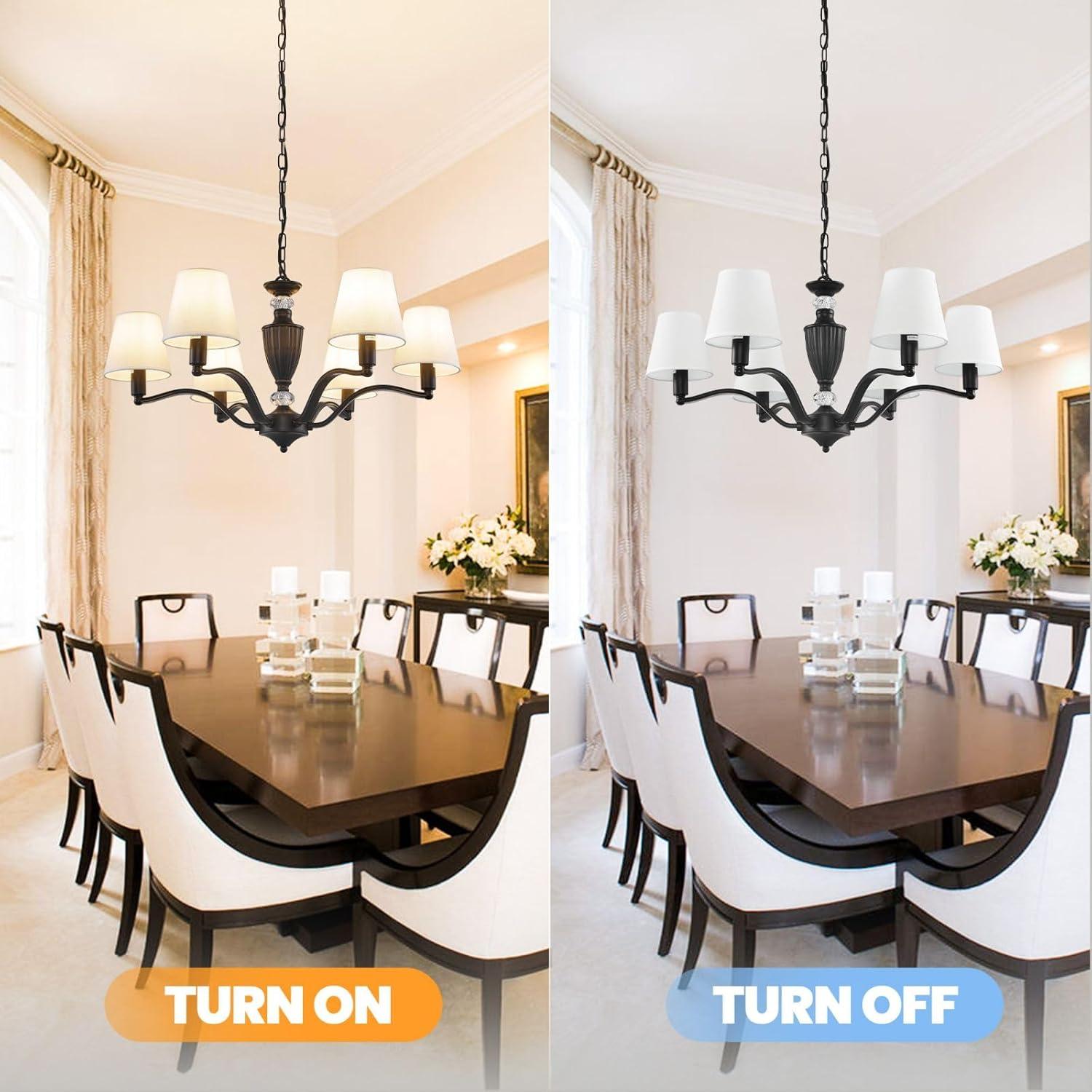 Black Chandelier, 3-Light Crystal Chandeliers for Dining Room, Farmhouse Dining Room Light Fixture, Dining Room Light Fixtures Over Table, Modern Hanging Pendant Lights for Bedroom, Kitchen Island