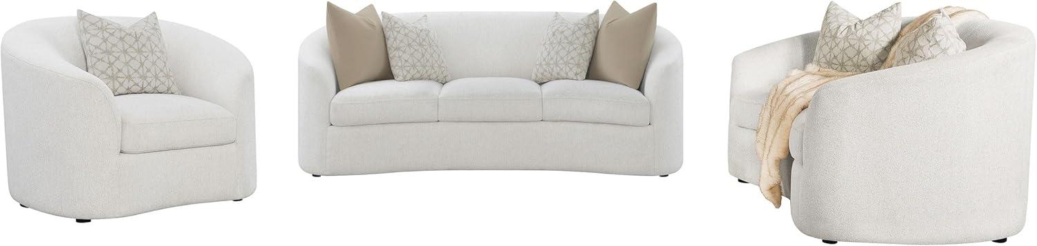 Coaster Rainn 3-piece Modern Fabric Upholstered Tight Back Living Room Set Latte