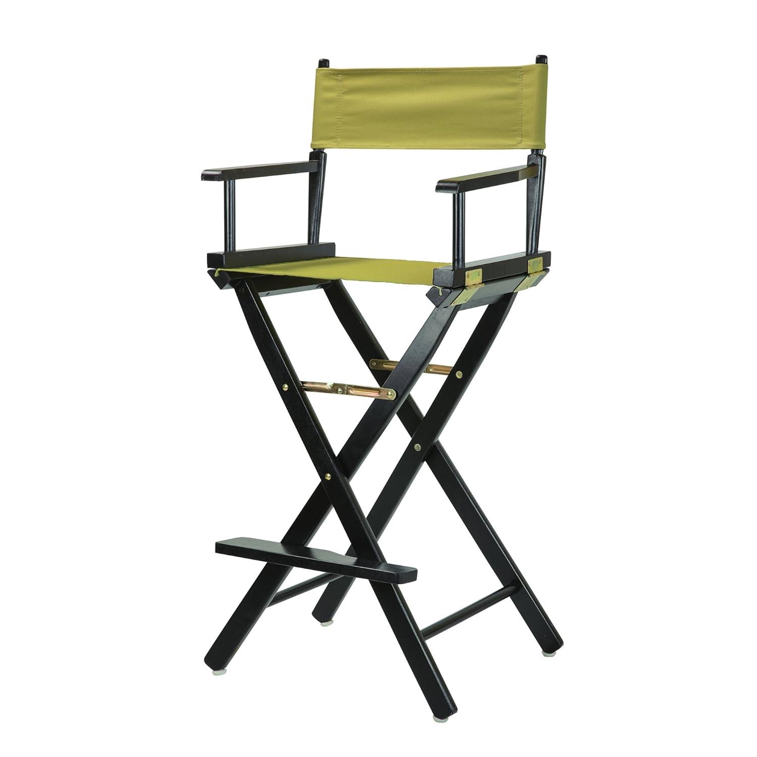 "30" Director's Chair Black Frame-Olive Canvas"
