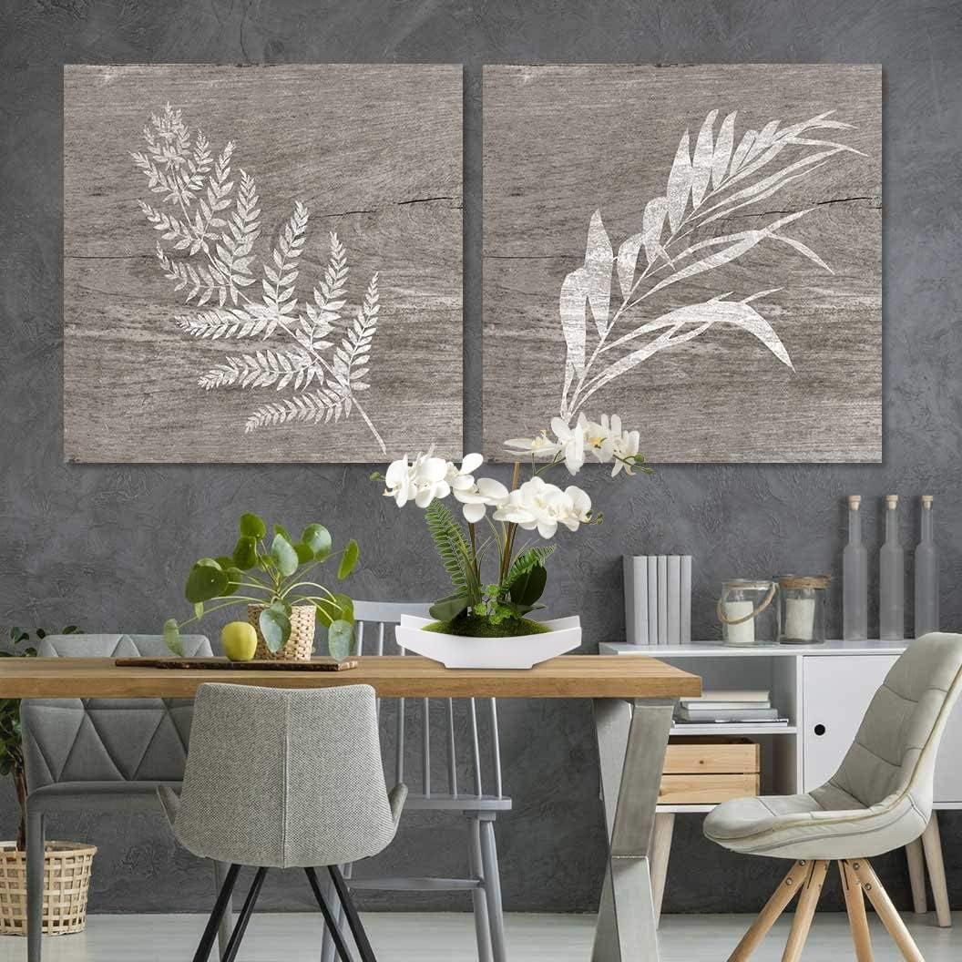 15" Artificial Orchid Flowers Phalaenopsis Flower Arrangements in Silver Vase Wedding Party Home Decor