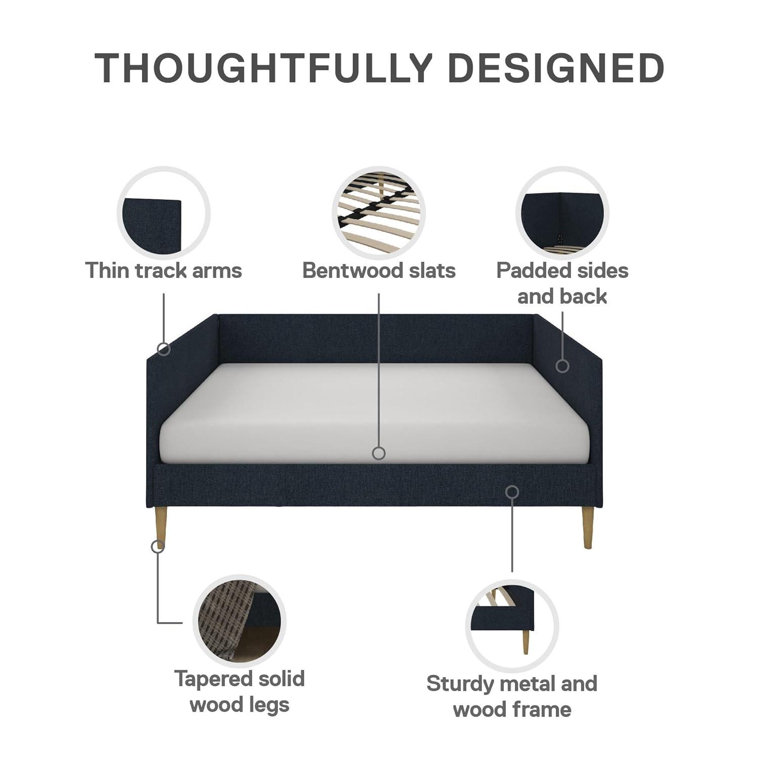 DHP Franklin Mid Century Daybed, Full, Navy Linen