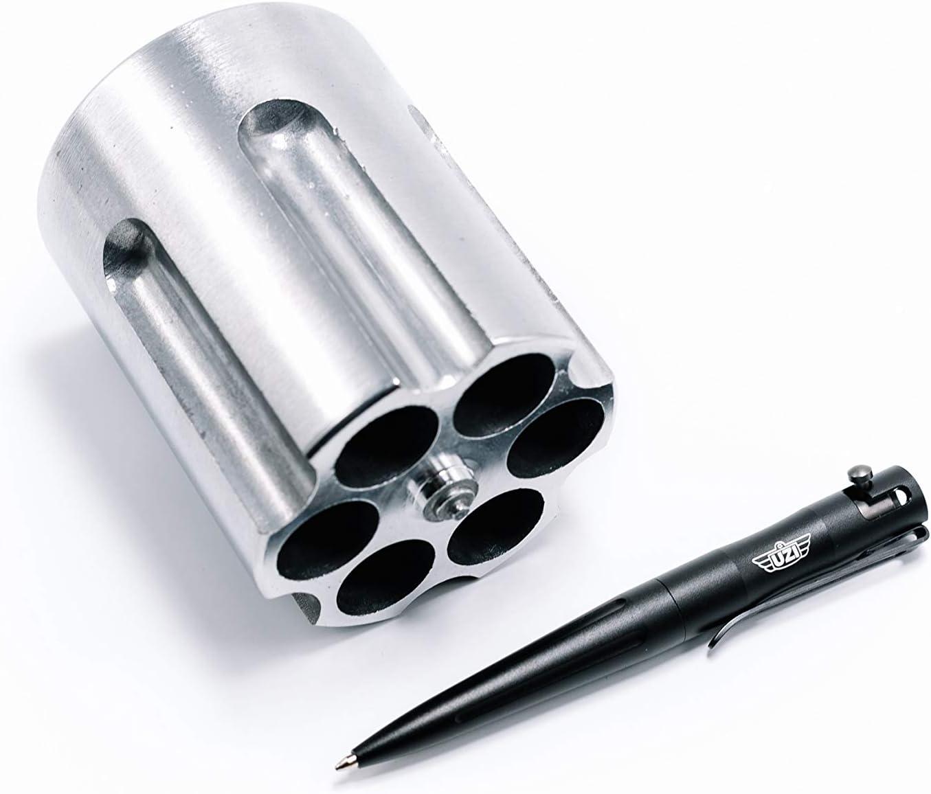 CBG CBG-1007 Portalápices con Cilindro de Revólver Aluminio Fundido&44; Plata
