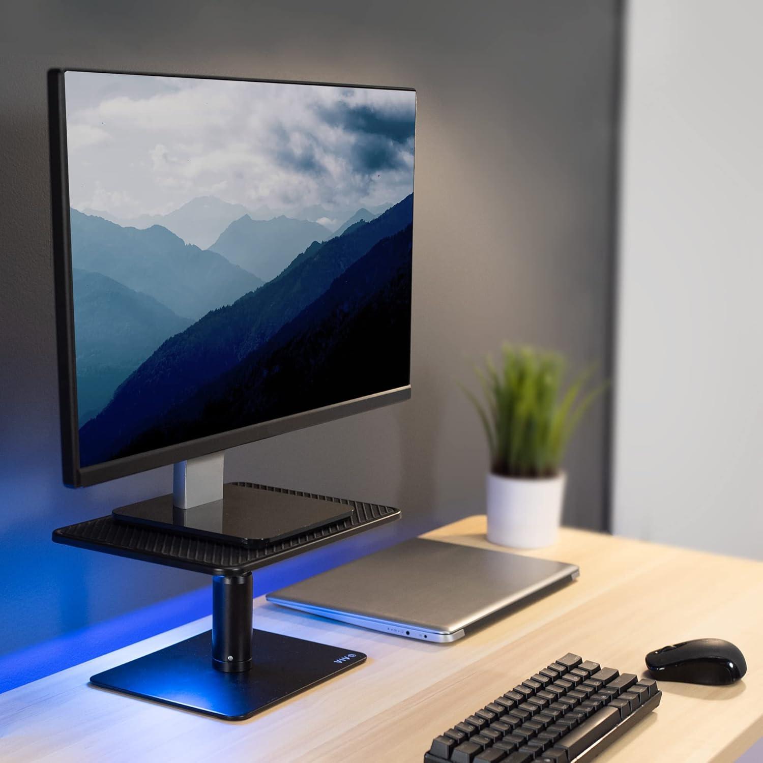 Universal Height Adjustable Ergonomic Computer Monitor and Laptop Riser Stand