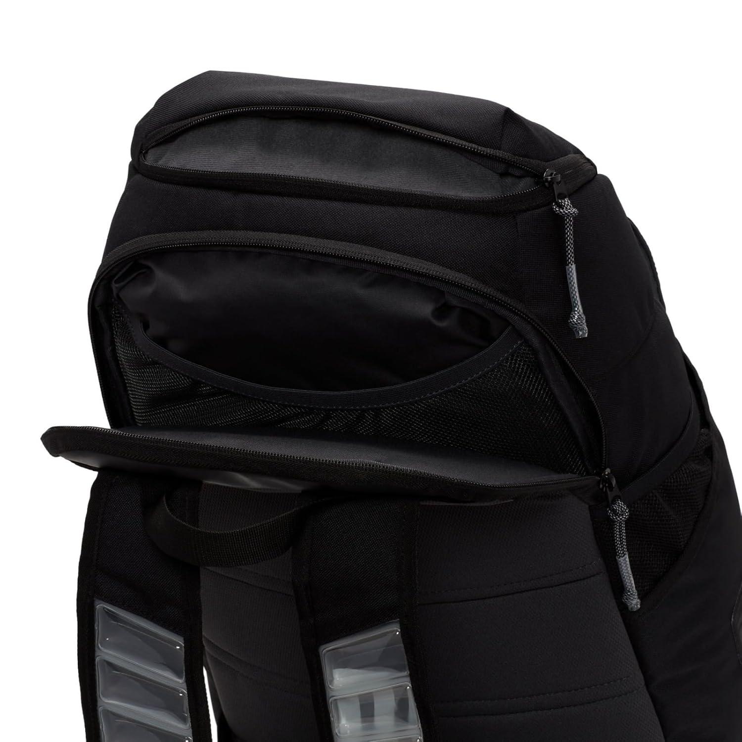 Nike Men's Hoops Elite Backpack, Black Anthracite and Metallic Silver