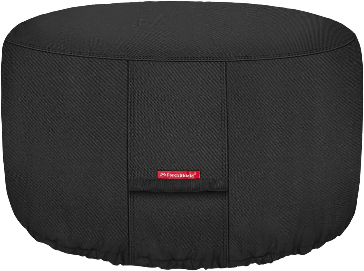 Black Waterproof 600D Polyester Round Fire Pit Cover 36 Inch