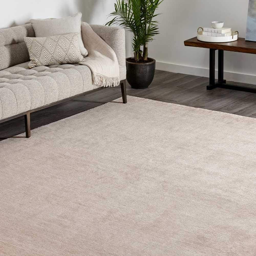 Solo Rugs Knotted, 5' x 8' Lodhi Contemporary Solid Hand Loomed Area Rug, Sepia