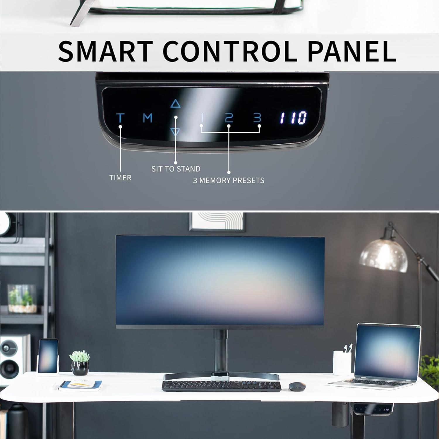 63" x 32" Electric Desk with Touch Screen Memory Controller, 2E1B Series