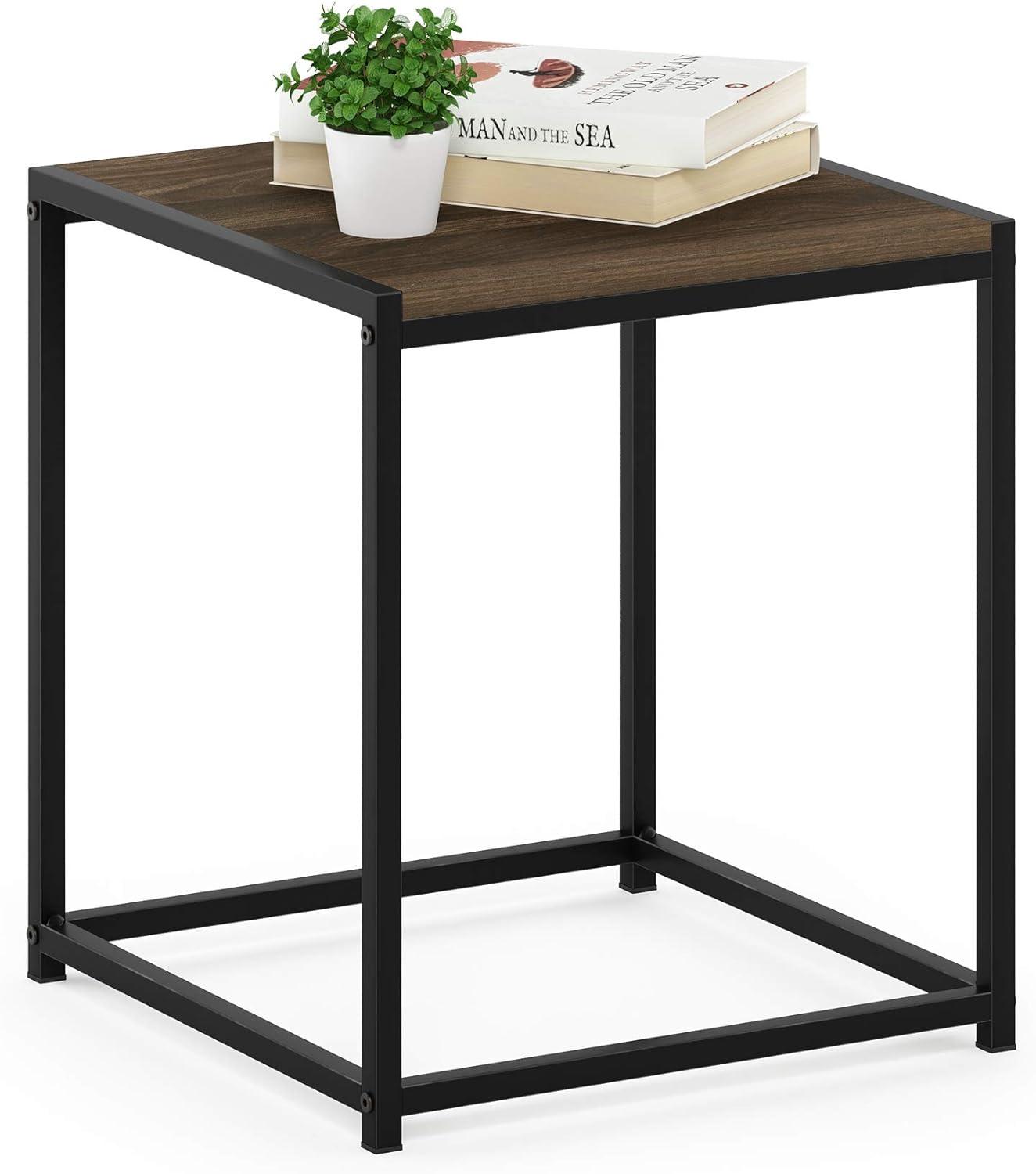 Furinno Camnus Modern Living End Table, Columbia Walnut