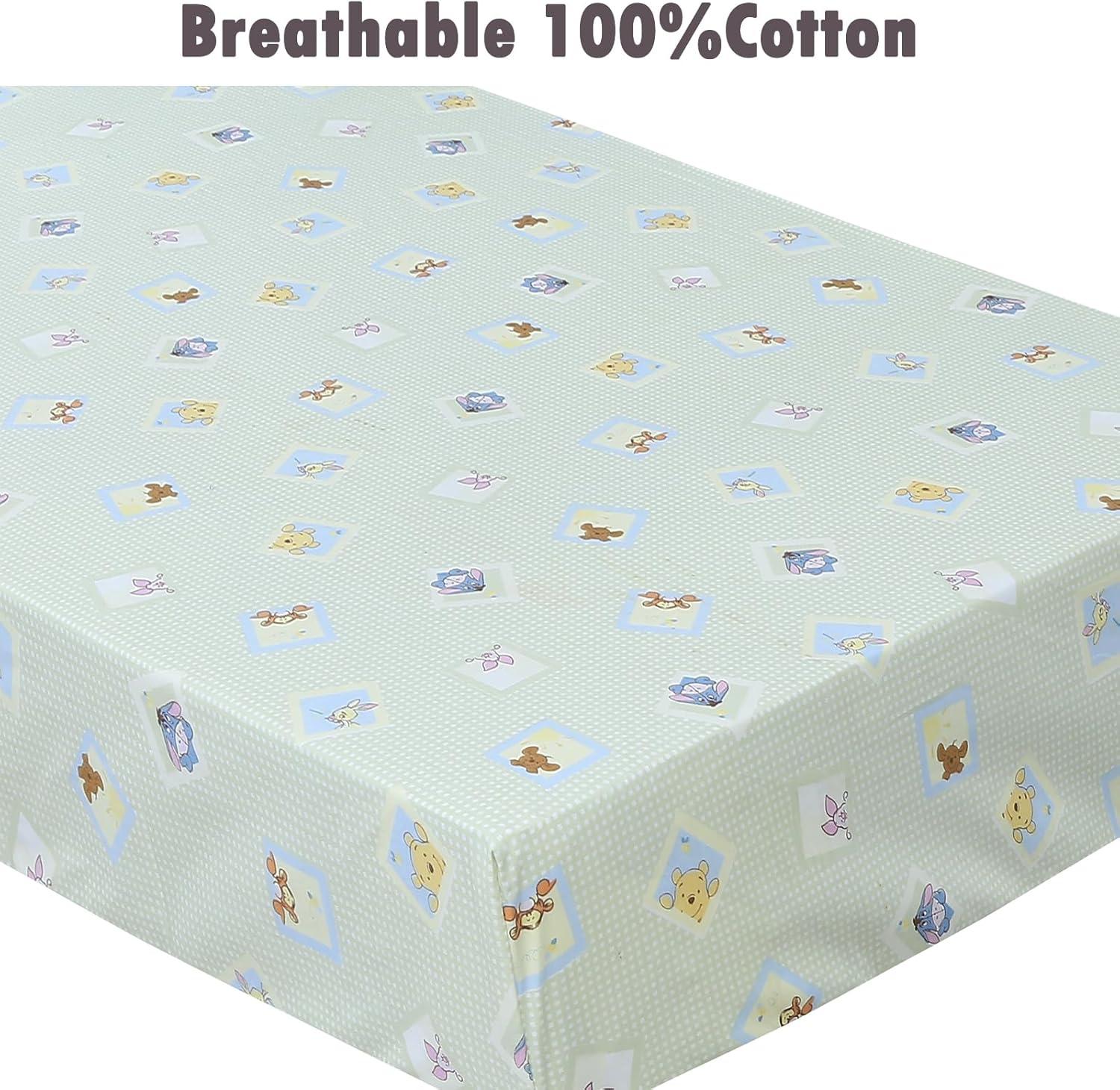 Danica 100% Cotton Toddler Crib Sheet Set with Patterns