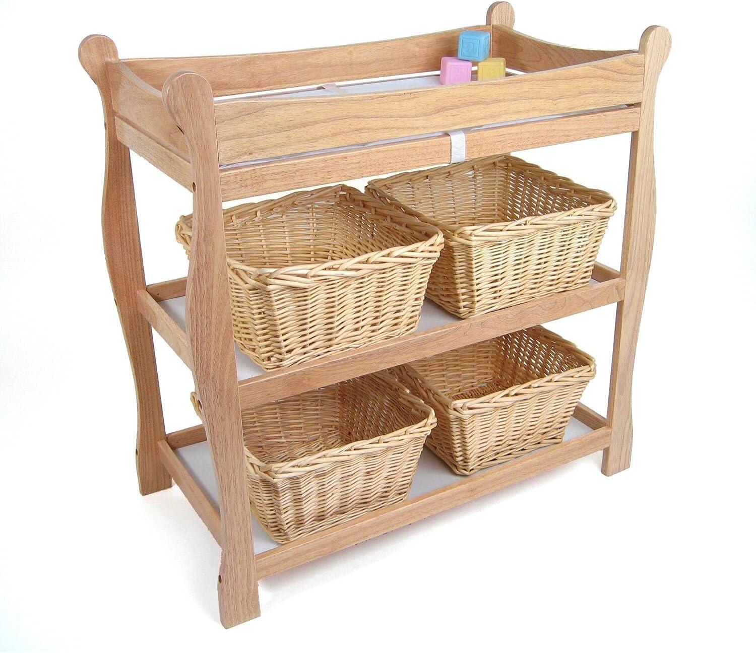 Badger Basket Sleigh Style Changing Table - Black