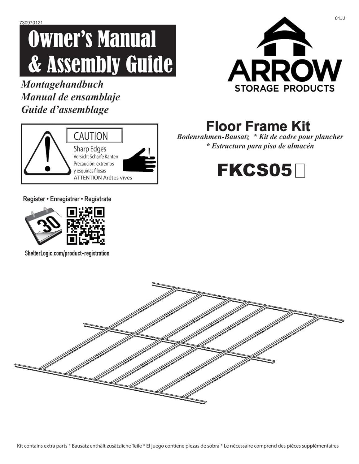 Arrow Arrow Rust Resistant Steel Flooring Kit