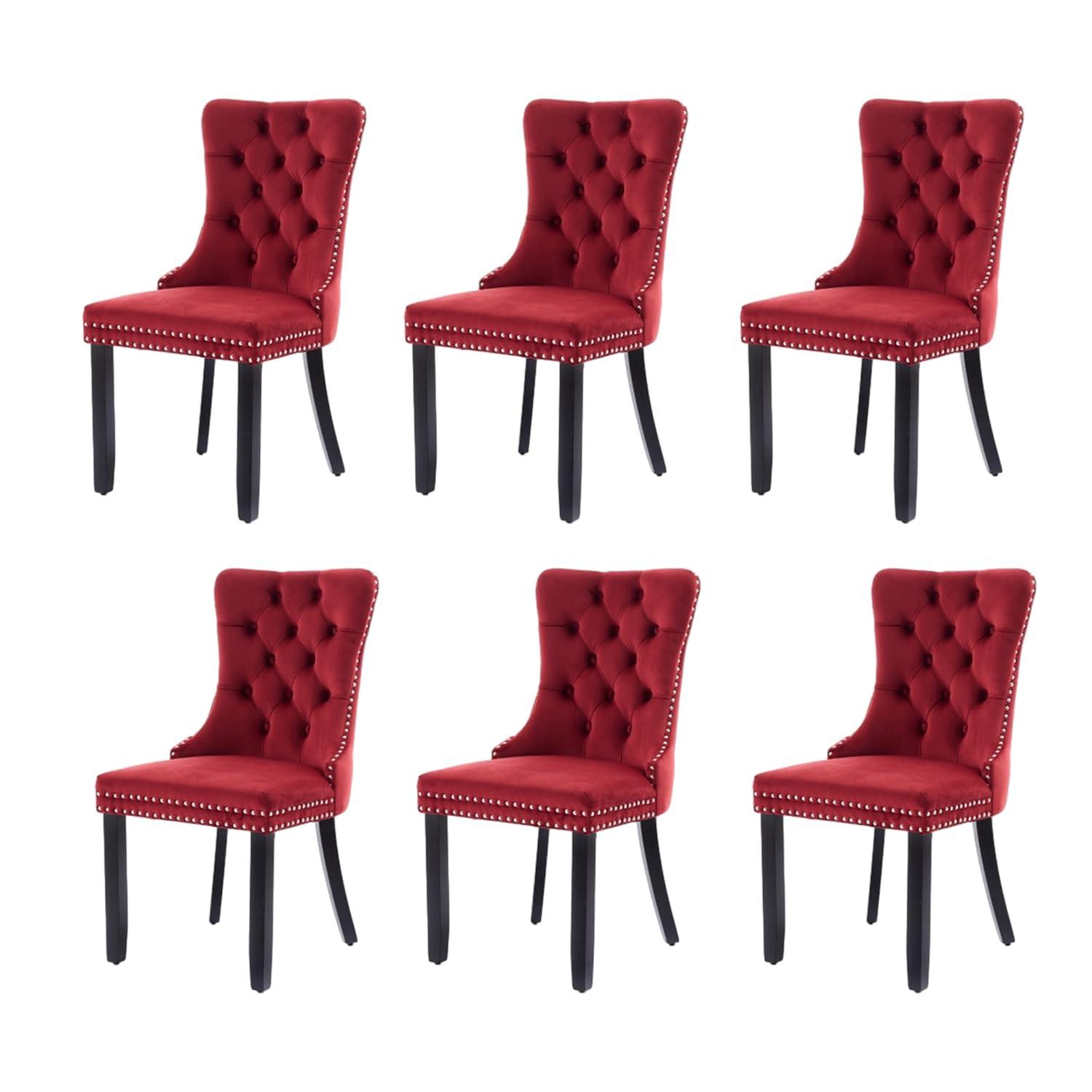 Rosdorf Park High-end Tufted Velvet Upholstered Nailhead Dining Chair