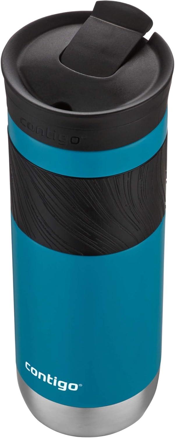 Contigo Byron 2.0 20oz Stainless Steel Travel Mug with SNAPSEAL Lid and Grip Juniper: Insulated Coffee Cup for Travel