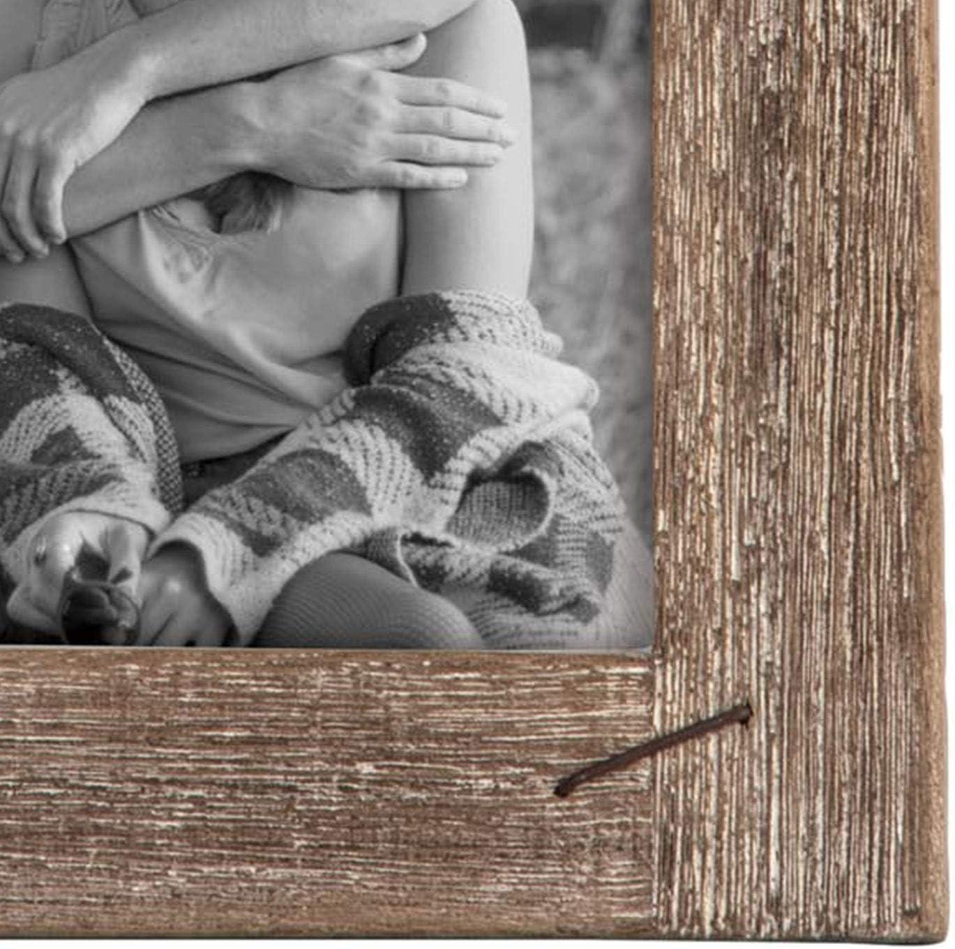 5 x 7 inch Decorative Distressed Wood Picture Frame with Nail Accents - Foreside Home & Garden