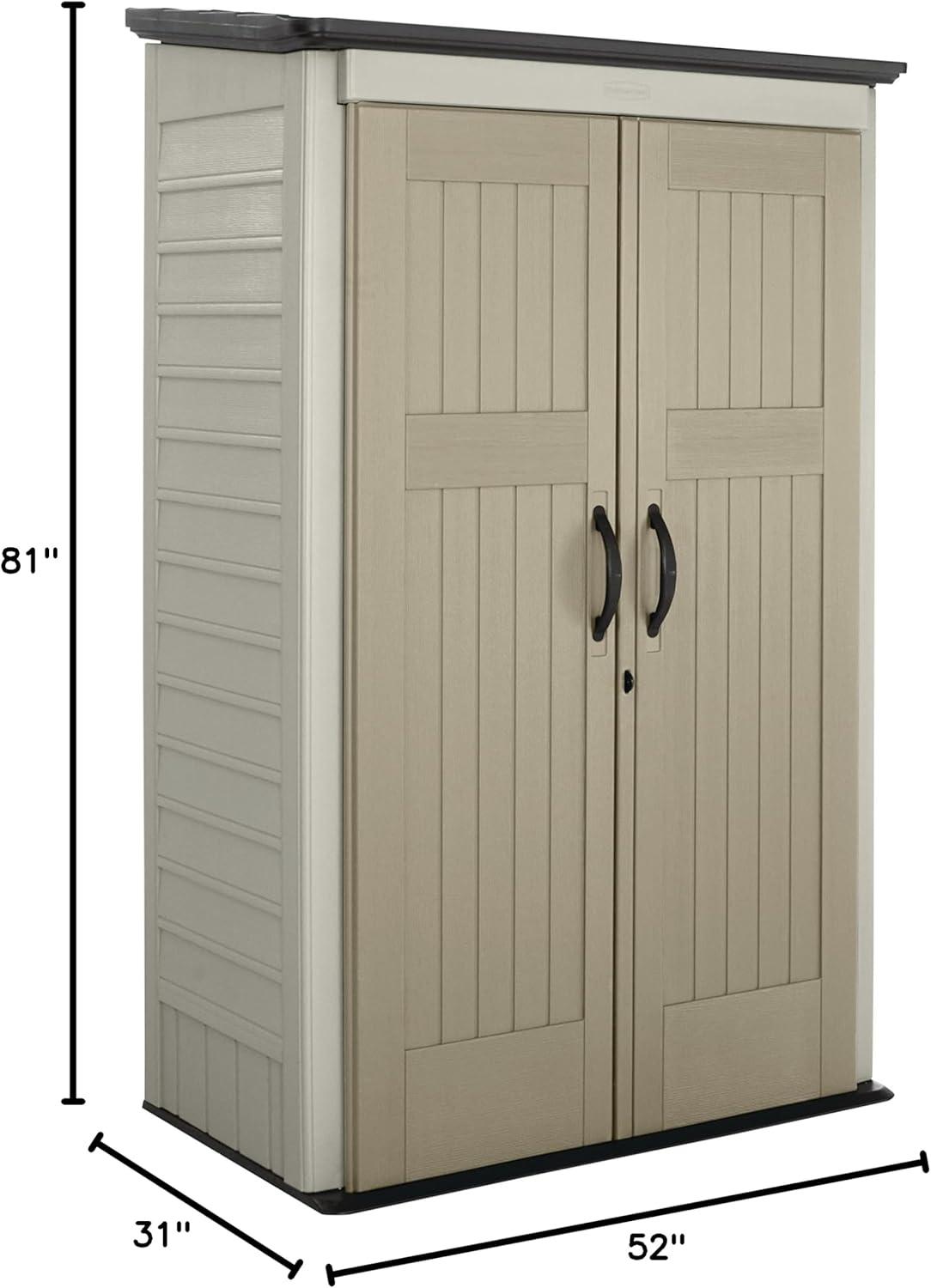 Rubbermaid Large Vertical 52 Cu.ft. Outdoor Storage Building Shed