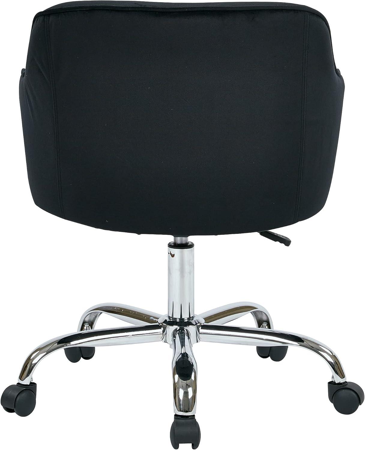 OSP Home Furnishings Bristol Task Chair with Black Velvet Fabric